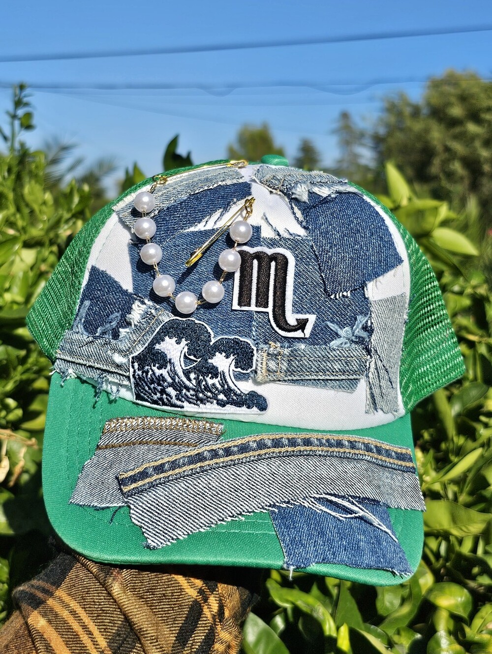 Upcycled Scorpio Zodiac Trucker Hat By Michikokoko